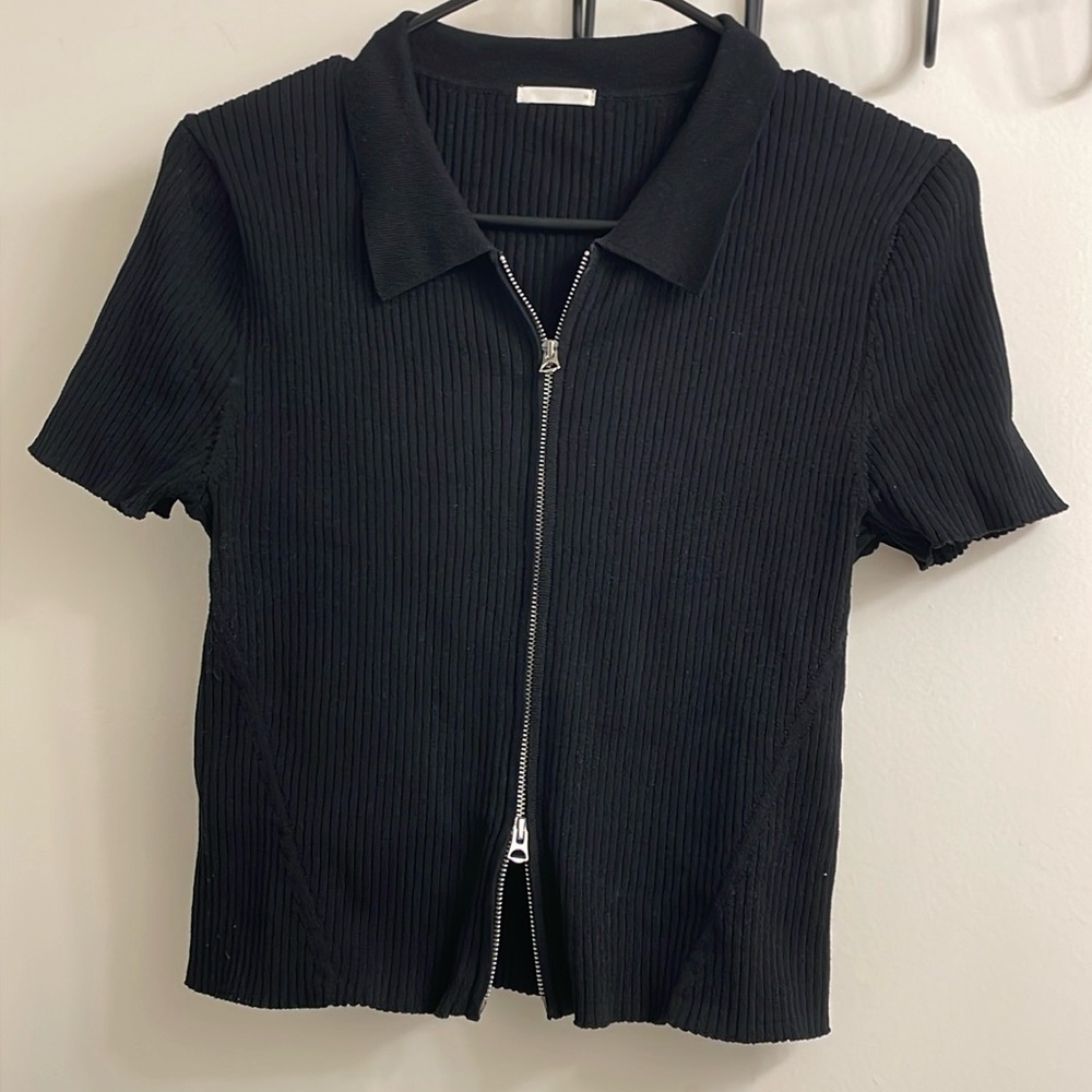 GU Black Knit Top
